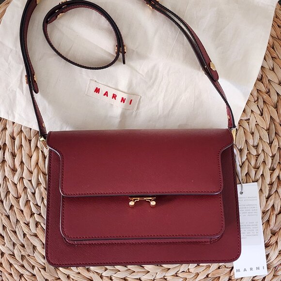 BNWT–Slightly Imperfect [👜 Marni Trunk Medium Saffiano Bag ] (#200) - Picture 2 of 12